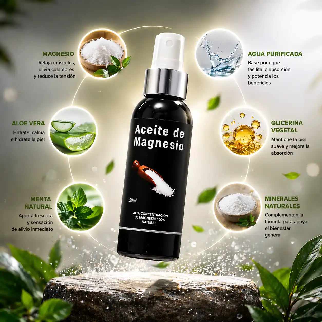 Magnesium Relief® – Aceite de Magnesio Relajante | Alivia el dolor y mejora tu descanso