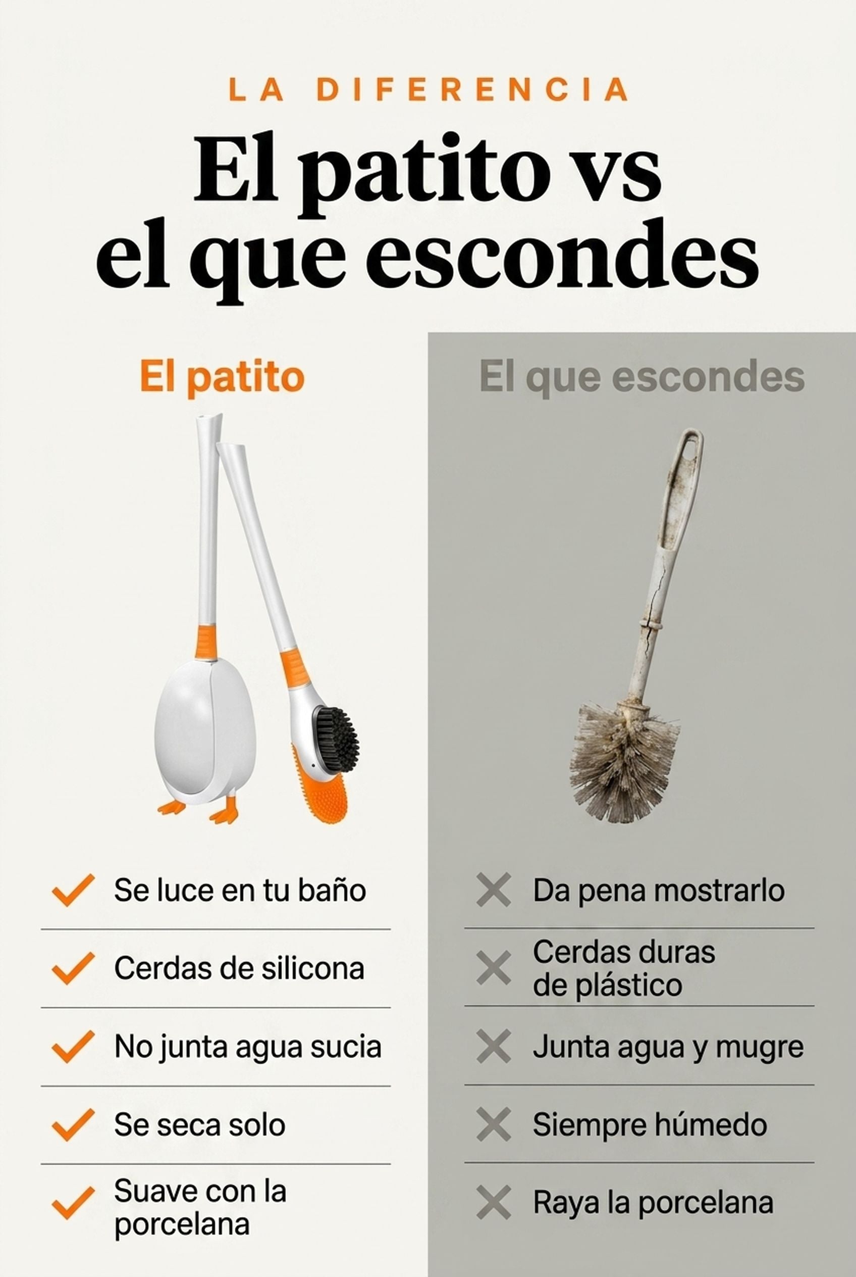 Cepillo Pato vs cepillo de siempre