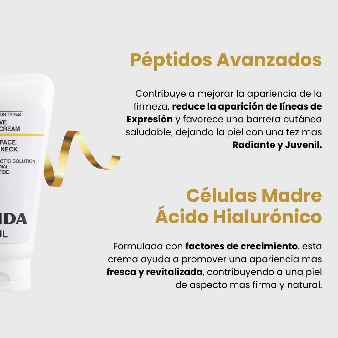 Nida PRO: tratamiento para ojos, rostro y cuello con retinal que potencia firmeza y brillo.