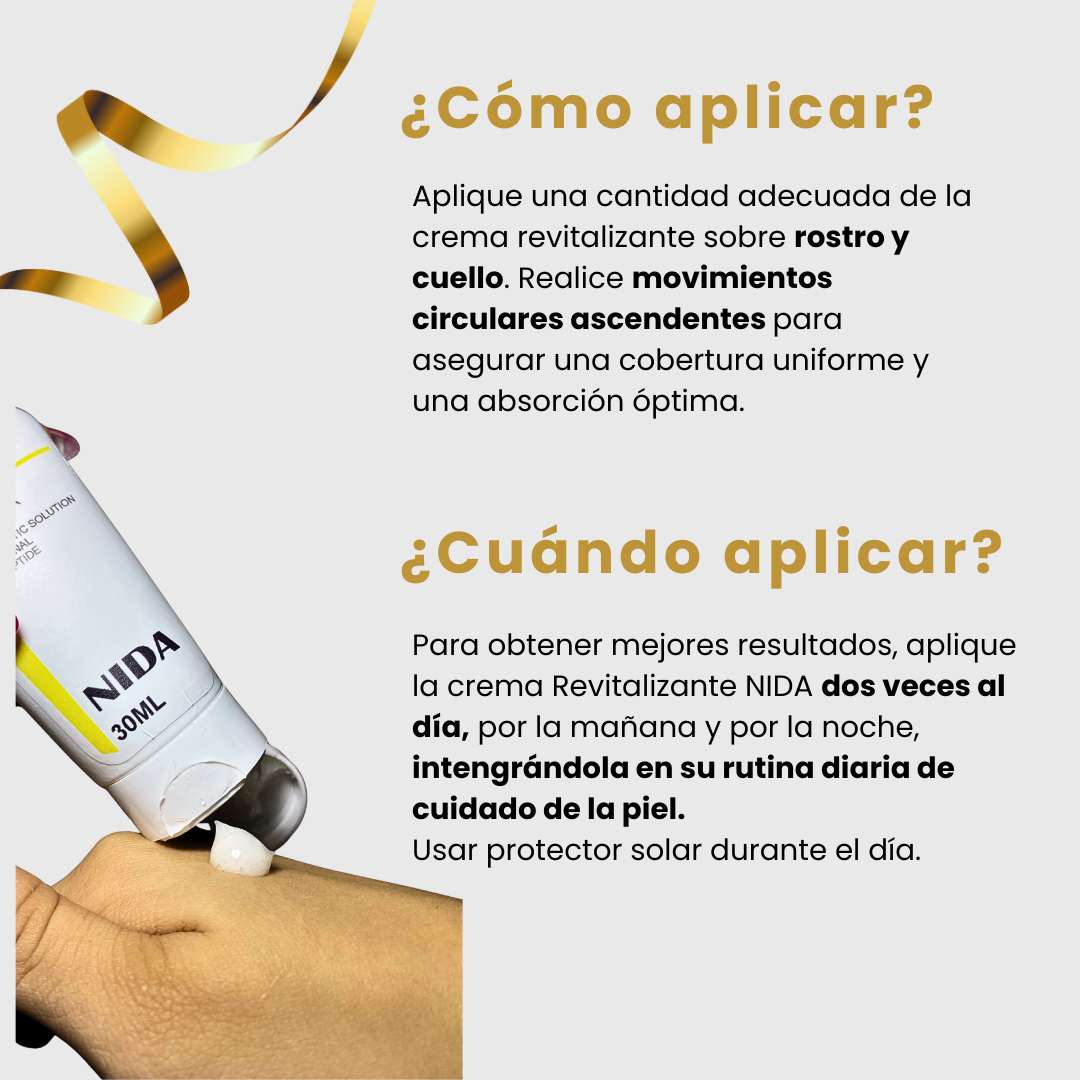 Nida PRO: tratamiento para ojos, rostro y cuello con retinal que potencia firmeza y brillo.