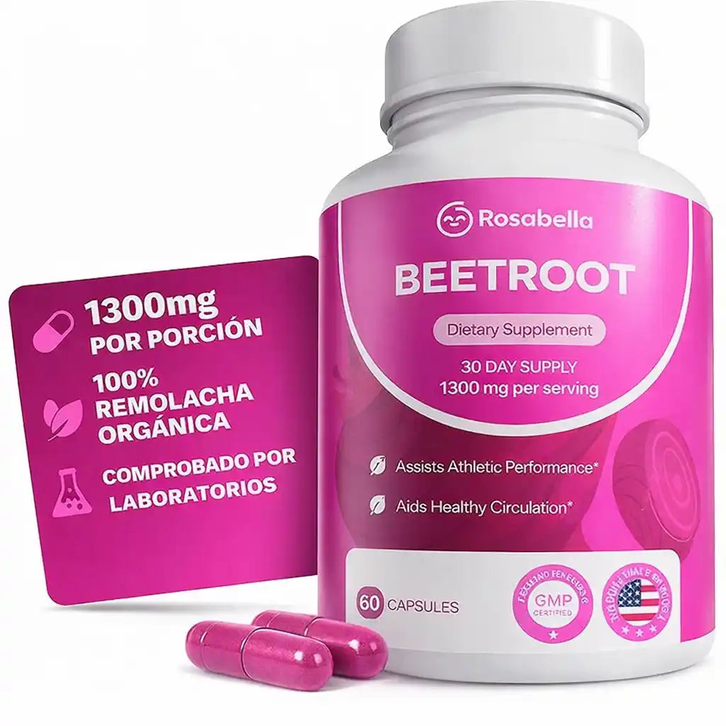 Rosabella Beetroot® | Remolacha Orgánica x 60 Cápsulas para Apoyar la Limpieza Interna