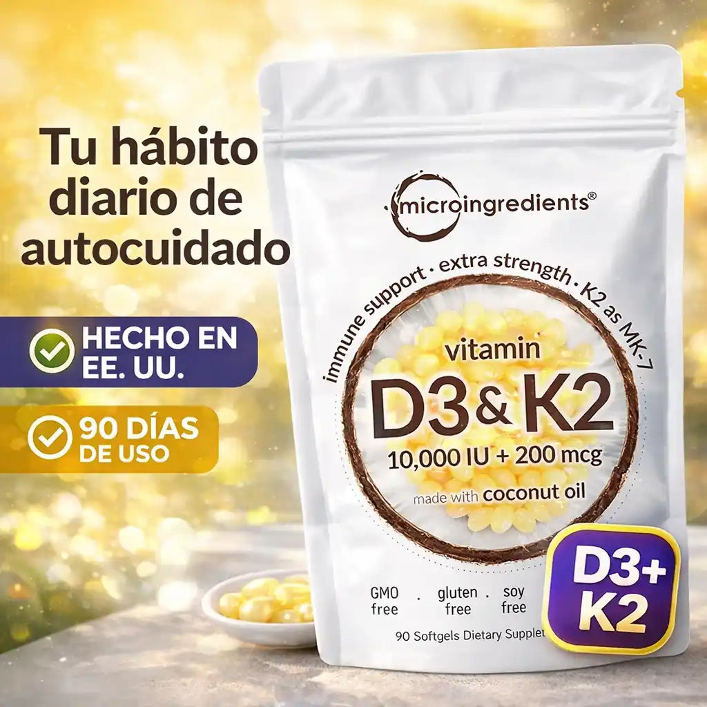 Micro Ingredients® | Vitamina D3 + K2 para tu rutina diaria de bienestar y autocuidado