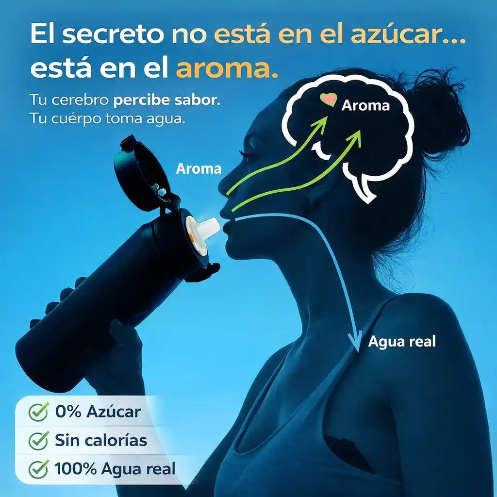 HydraPod® Bottle – Botella Saborizada Inteligente sin Azúcar | Pack x 3 sabores