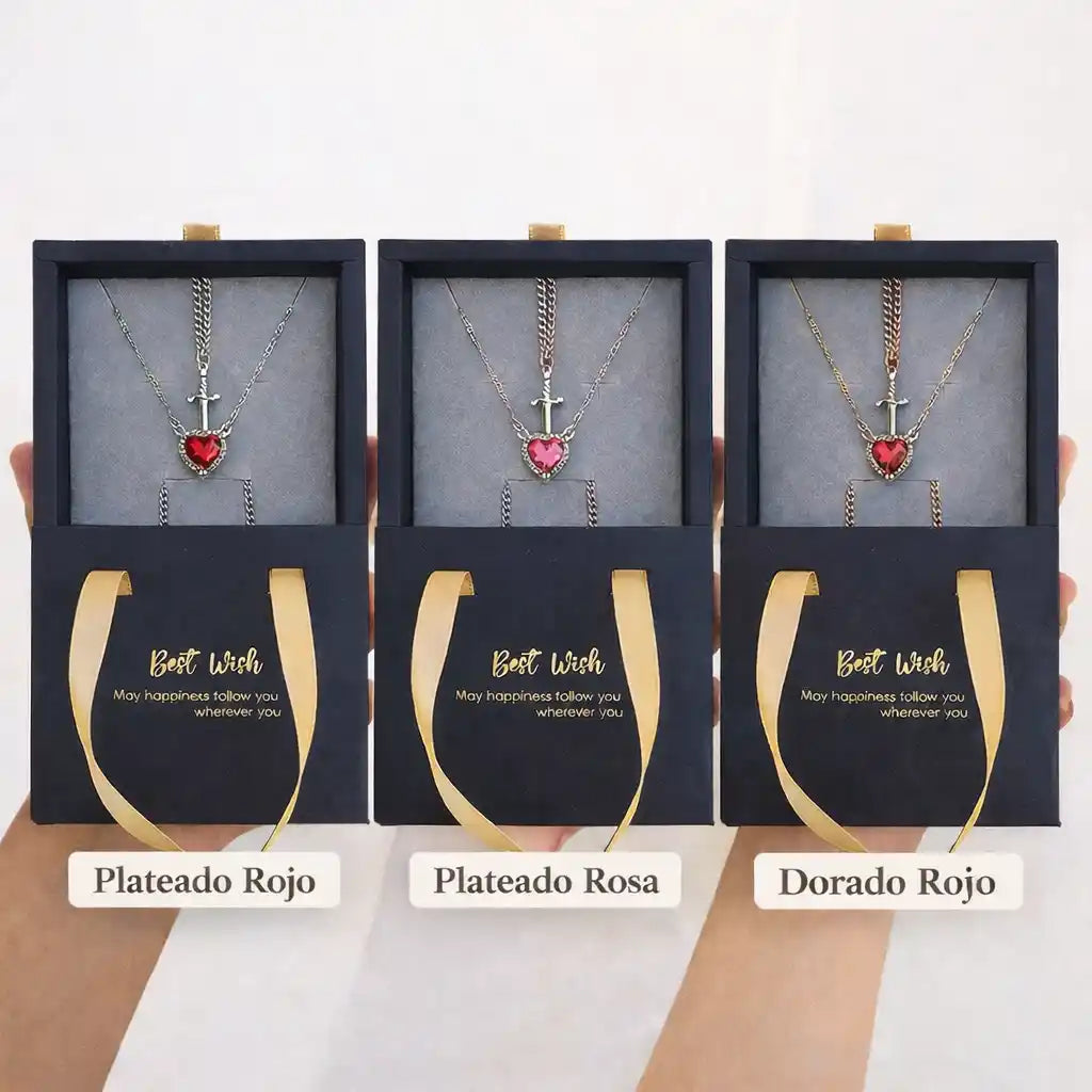 SoulBond® – Collar Espada y Corazón para Parejas