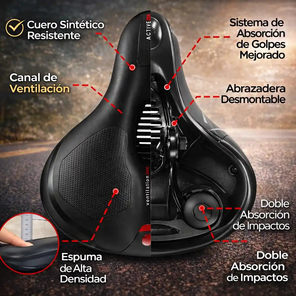 RideComfort® Sillín Ergonómico Antipresión – Pedalea Sin Molestias