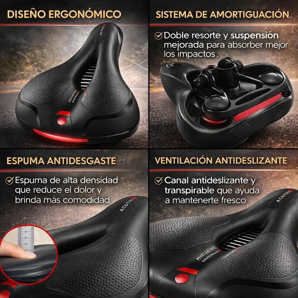 RideComfort® Sillín Ergonómico Antipresión – Pedalea Sin Molestias