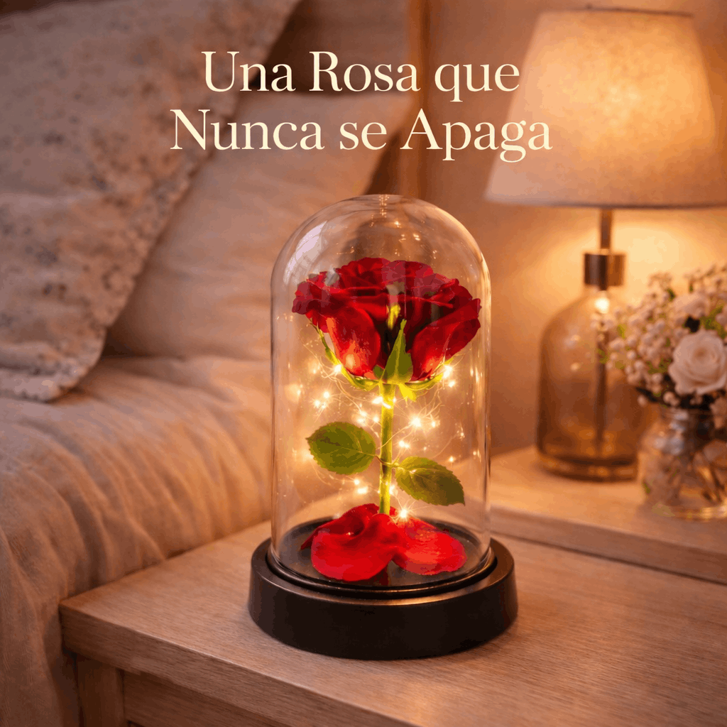 Rosa Eterna Luminosa™🌹 ~ El regalo que no se marchita ✨ + Obsequio gratis 🎁