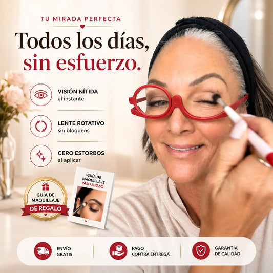 VisionFlip® Pro – Gafas de Maquillaje para Mujeres con Presbicia